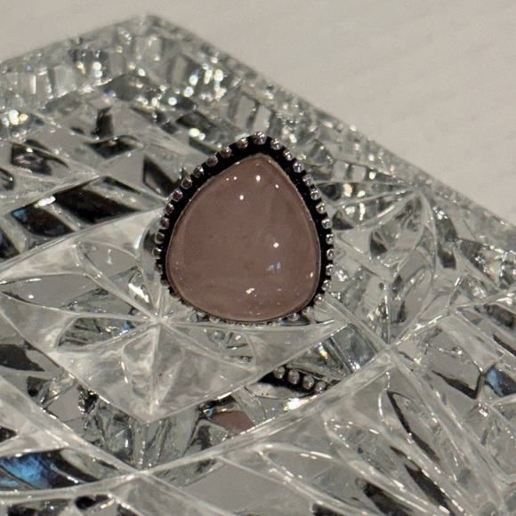 🆕 Genuine Rose Quartz Ring in 925 Sterling Silver – Size 7 🆕 - Picture 3 of 9